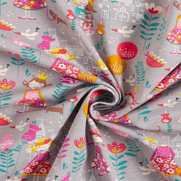 Baumwolljersey kesse Prinzessin – grau, image number 3