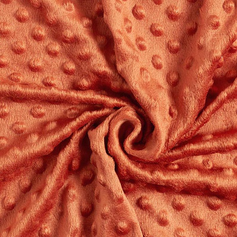 Kuschelfleece geprägte Punkte – terracotta,  image number 3