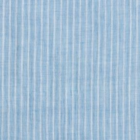 Musselin/ Doppel-Krinkel Gewebe garngefärbte Streifen | Poppy Fabrics – brilliantblau/weiss, 