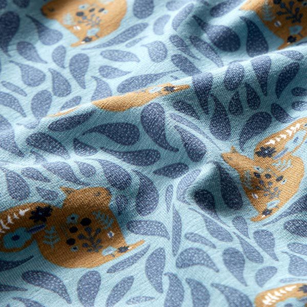 Baumwolljersey Eichhörnchen | STENZO – jeansblau | Reststück 100cm