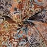 Jacquard Jersey Blumen mit Batik – burgunder/steingrau,  thumbnail number 3