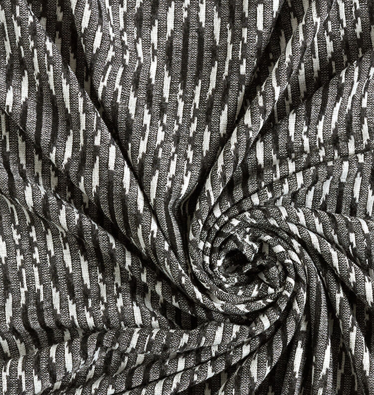 Leichter Strickstoff Rauten – schwarz/weiss, image number 3