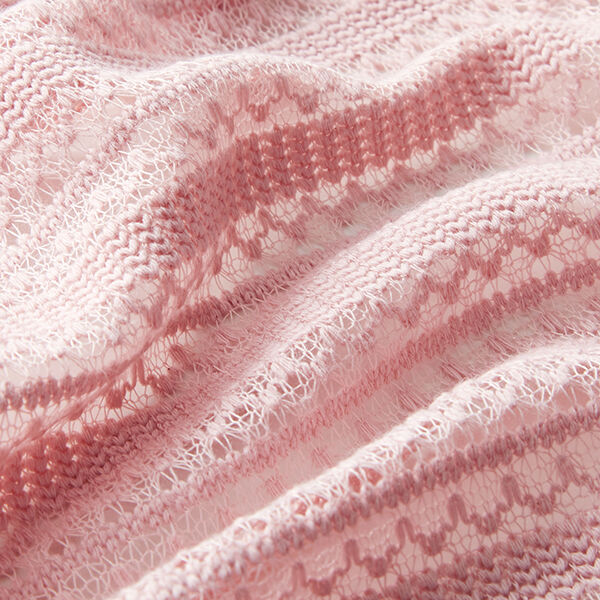Strickstoff transparente Streifen – rosa, image number 2