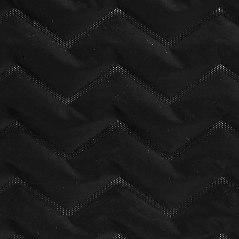Steppstoff Peachskin Chevron | Katia Fabrics – schwarz, image number 1