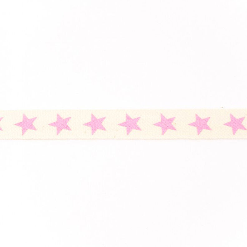 Webband Baumwolle Sterne – rosa,  image number 1