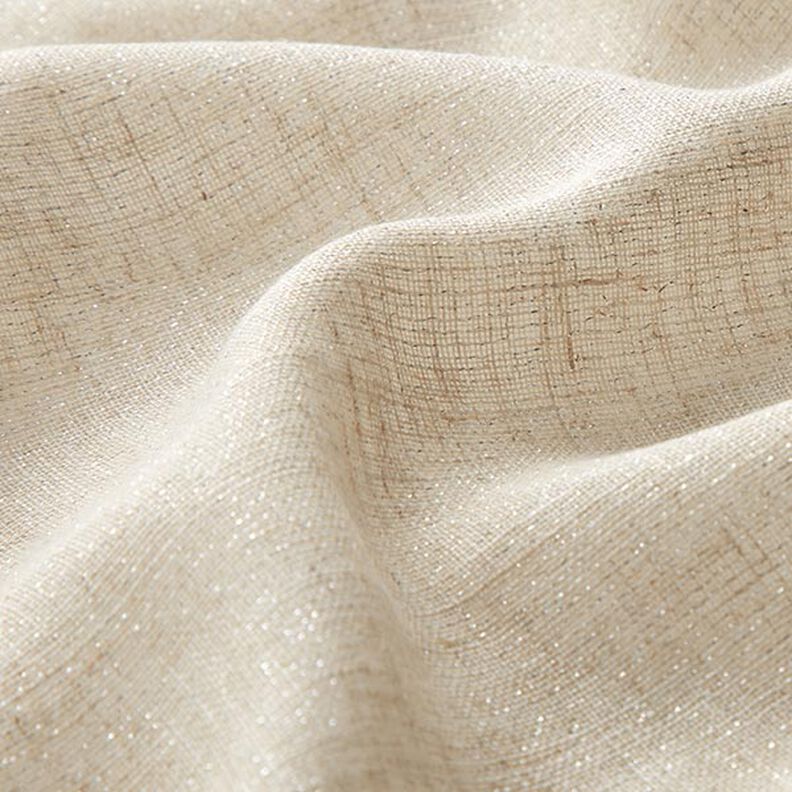 Dekostoff Voile Lurex – natur/silber,  image number 3