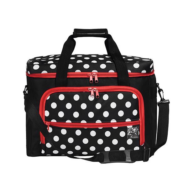 Nähmaschinen-Tasche Polka Dots [ Maße: 44  x 20  x 35 cm ] | Prym – schwarz/weiss,  image number 1