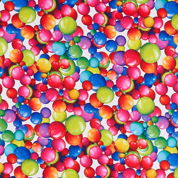 Polyesterstoff bunte Luftballons,  image number 1