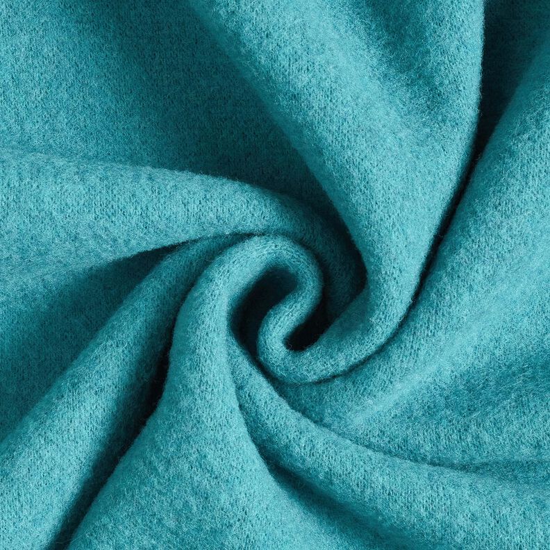 Woll-Fleece reine Schurwolle Uni – türkis, image number 1