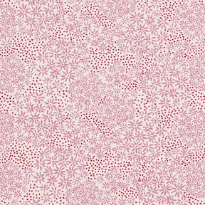 Baumwollpopeline Blumensamen – weiss/pastellviolett, 