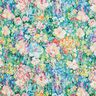 Dekostoff Canvas Blumengemälde – grün/rosa,  thumbnail number 1