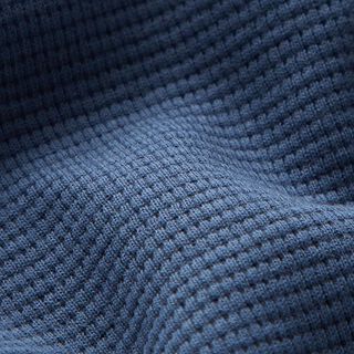 Mini Baumwoll-Waffeljersey Uni – jeansblau, 