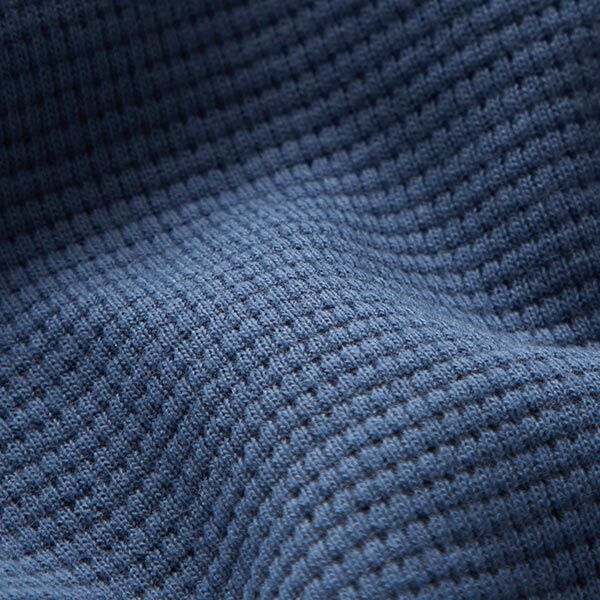 Mini Baumwoll-Waffeljersey Uni – jeansblau,  image number 3
