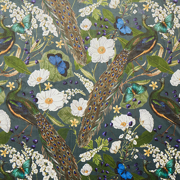 Dekosamt Premium Pfau – dunkelgrün, image number 1