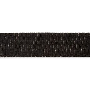 Taschengurtband [ 30 mm ] – schwarz/gold, 
