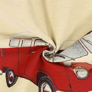 Gobelinstück Roter Bulli VW, 