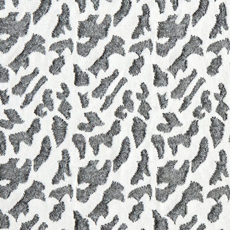 Strickjacquard abstraktes Leoparden-Muster – weiss,  image number 1