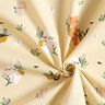 Baumwollpopeline Tiere pflücken Blumen – vanillegelb,  thumbnail number 3