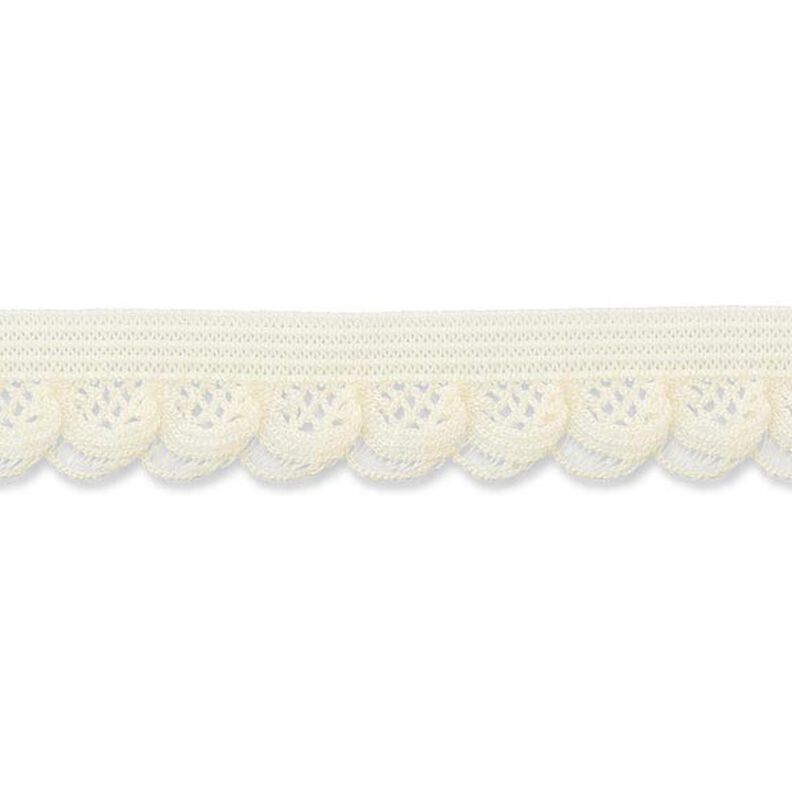 Elastische Rüsche [15 mm] – wollweiss,  image number 1