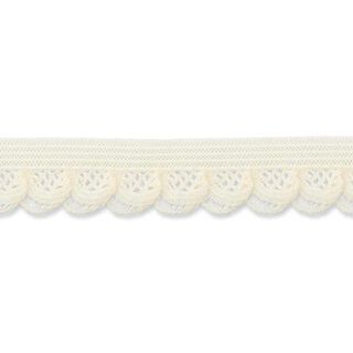 Elastische Rüsche [15 mm] – wollweiss, 