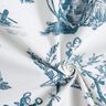 Dekostoff Halbpanama fröhliche Tänzer 280 cm – ozeanblau/weiss,  thumbnail number 3