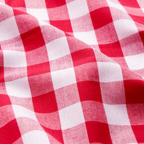 Baumwollstoff Vichykaro 1,7 cm – rot/weiss, 