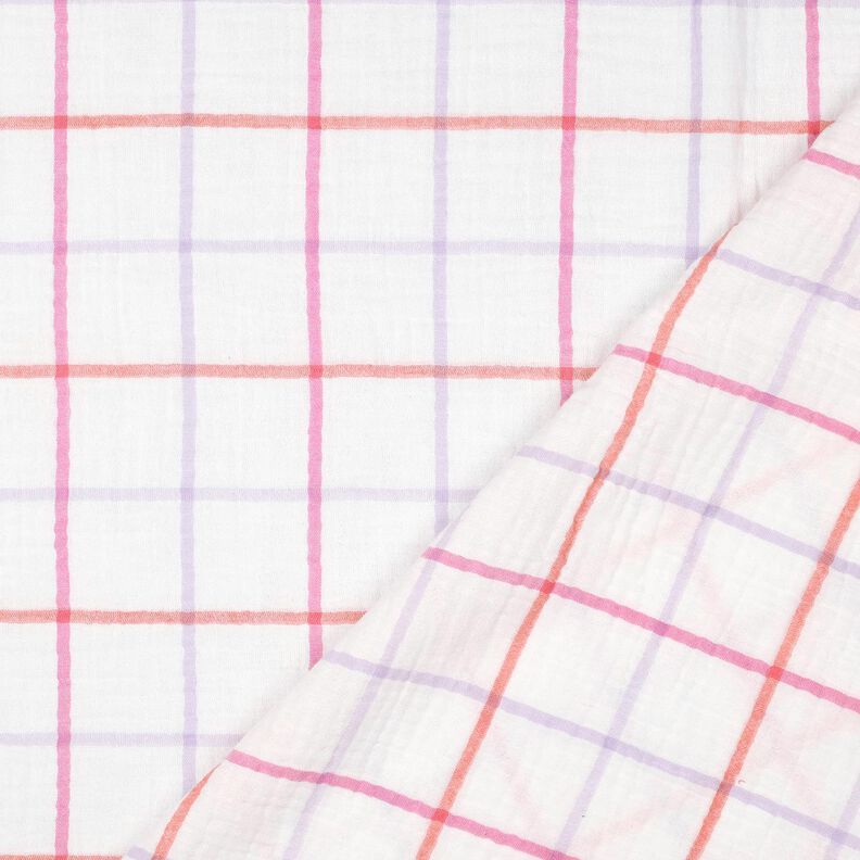 Musselin Karo &ndash; weiss,  image number 4