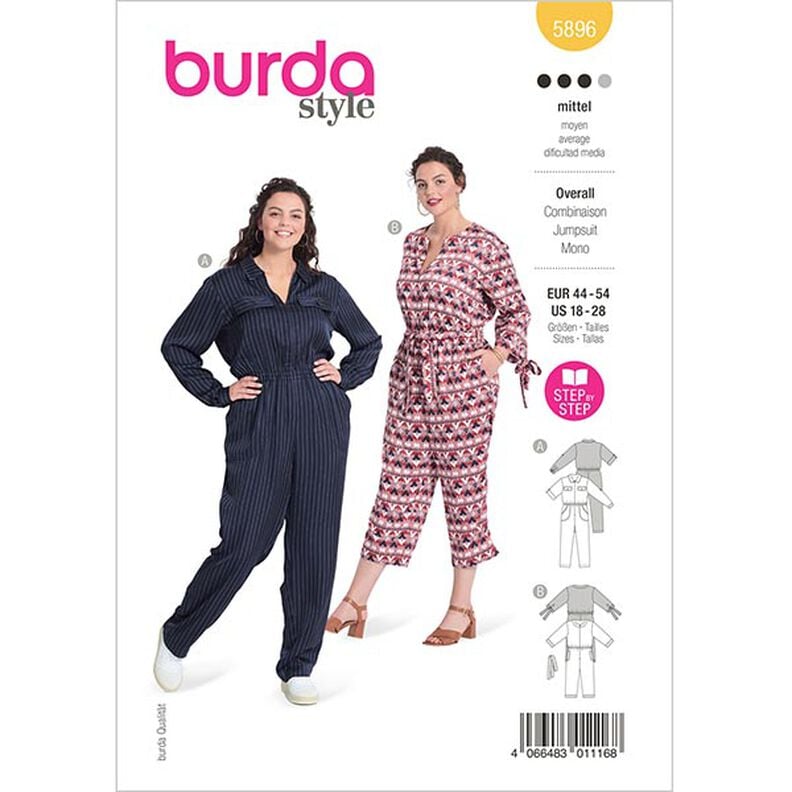 Plus-Size Overall  | Burda 5896 | 44-54,  image number 1