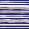 French Terry unregelmäßige Streifen – indigo/rosé,  thumbnail number 1