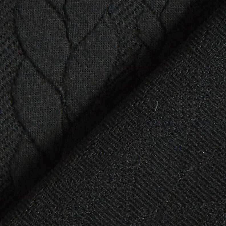 Jerseyjacquard Cloqué Zopfmuster – schwarz,  image number 4