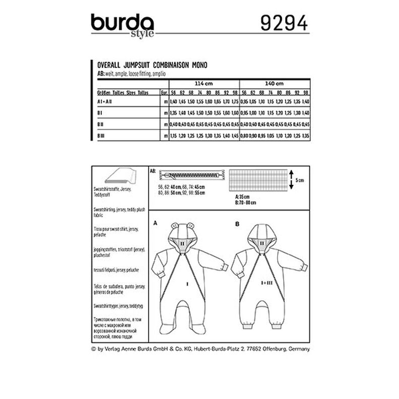 Overall | Burda 9294 | 56-98,  image number 11