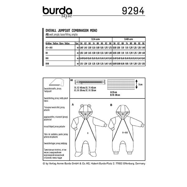 Overall | Burda 9294 | 56-98, image number 11