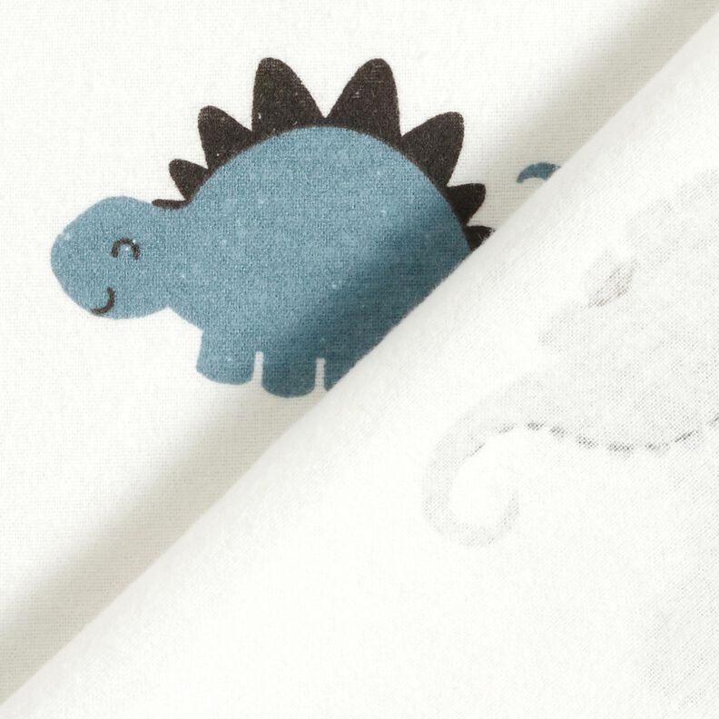 Baumwolljersey gl&uuml;ckliche Dinos &ndash; weiss/gr&uuml;n,  image number 4