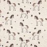 Baumwolljersey Glitzer-Blumenpferd | Poppy Fabrics – natur/gold,  thumbnail number 1