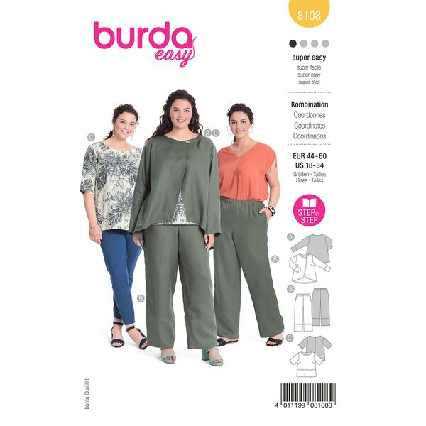 Plus-Size Kombination | Burda 8108 | 44-60,  image number 1