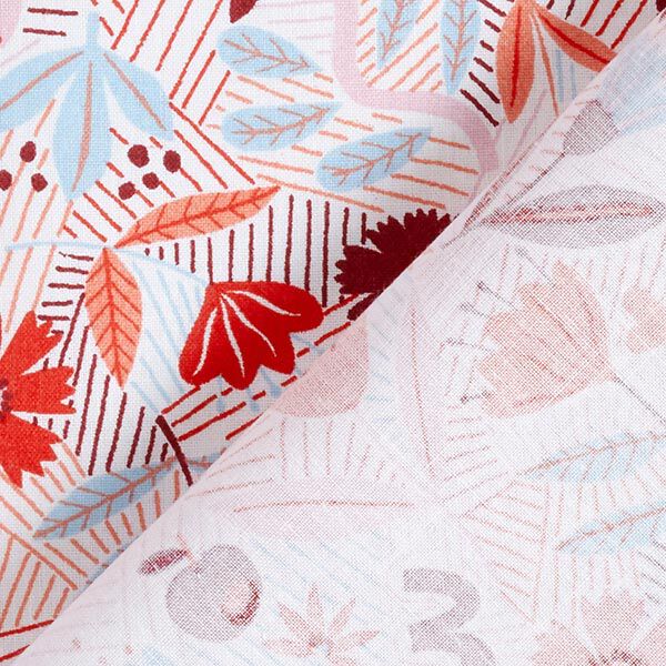 Baumwollstoff Cretonne abstrakte Blumen – weiss/rosa, image number 3