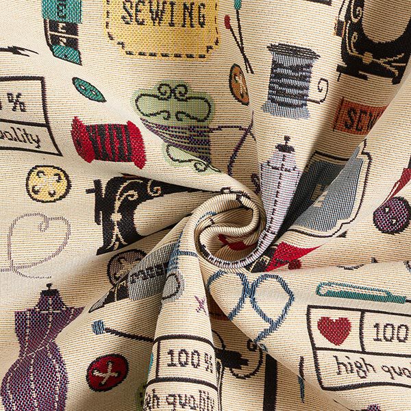 Dekostoff Gobelin Vintage Atelier – hellbeige