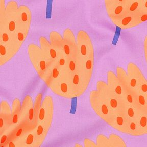 Baumwollpopeline Tulips | Nerida Hansen – lavendel/pfirsichorange, 