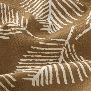 Dekostoff Halbpanama gedruckte Blätter – zimt, 