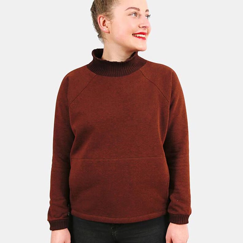 FRAU BETTI Fledermaussweater mit Bauchtasche und Stehkragen | Studio Schnittreif | XS-XXL,  image number 3