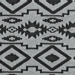 Strickstoff Ikatmuster – grau/schwarz, 