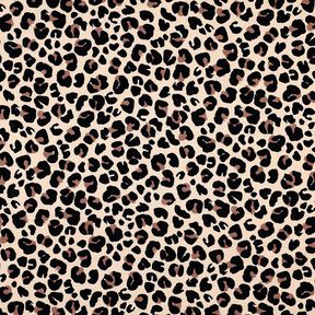 French Terry Sommersweat kleines Leo Print Digitaldruck | Poppy Fabrics – hellbeige/hellbraun, 
