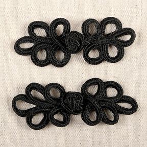 Posamentenverschluss [ 3 x 8 cm ] – schwarz, 