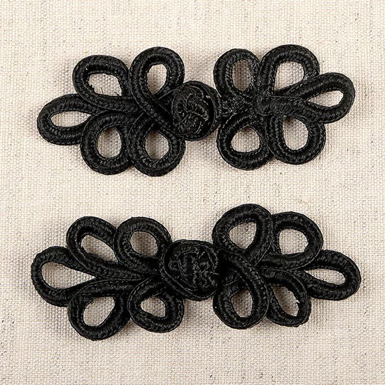 Posamentenverschluss [ 3 x 8 cm ] – schwarz,  image number 1