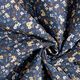 Steppstoff Doubleface kleine Blumensträuße – marineblau/sand,  thumbnail number 3