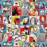 Dekostoff Halbpanama Comic Pop-Art – weiss,  thumbnail number 1