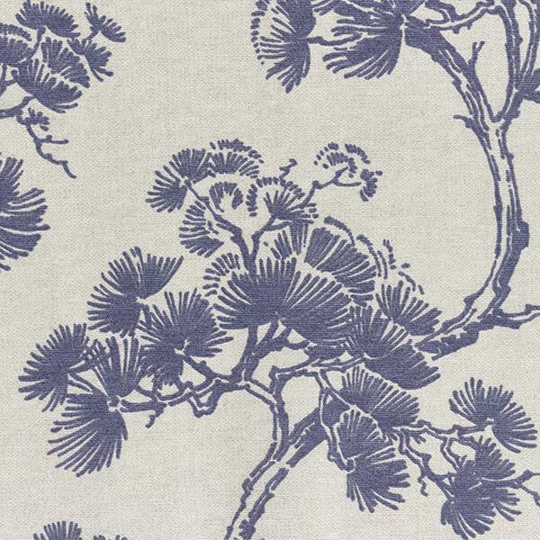 Dekostoff Canvas chinesischer Kranich – sand/jeansblau, image number 6