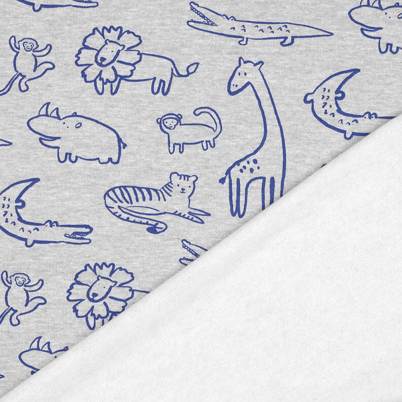 Sweatshirt Safaritiere | by Poppy – silbergrau/königsblau,  image number 4