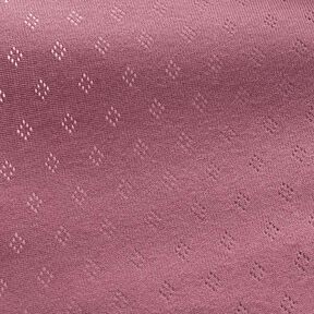 Feinstrickjersey mit Lochmuster – pastellviolett, 