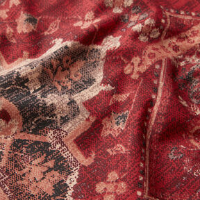 Dekostoff Halbpanama Kelim Teppich &ndash; karminrot, 